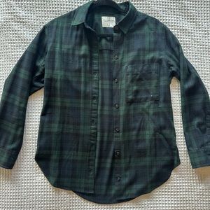 Navy and hunter Abercrombie plaid